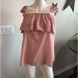 pink tank top blouse